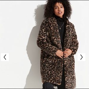 leopard coat(faux fur)